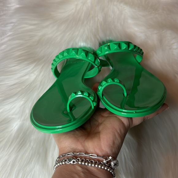 Carmen Sol Maria Flat Sandal Size 10 Green - Picture 5 of 11